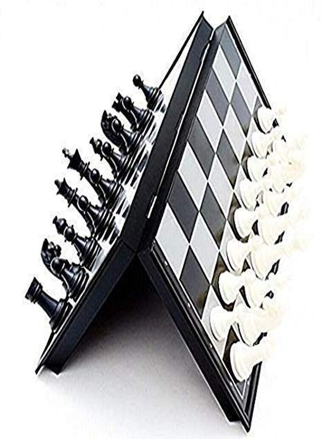 AASMUDRAT Chess Board 10x10 Magnetic Chessboard Game Set with Folding Travel Portable Case Travel Chessgame Premium Classic Black & Ivory Color Pieces Prefect Gift for Kids. - Image 3
